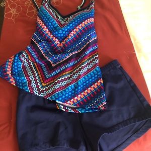 Jag 2 piece boy shorts bathing suit.